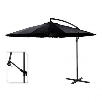 Chapu-de-sol excntrico altura mxima 3m 300cm cor: preto ref 81910 AMBIANCE