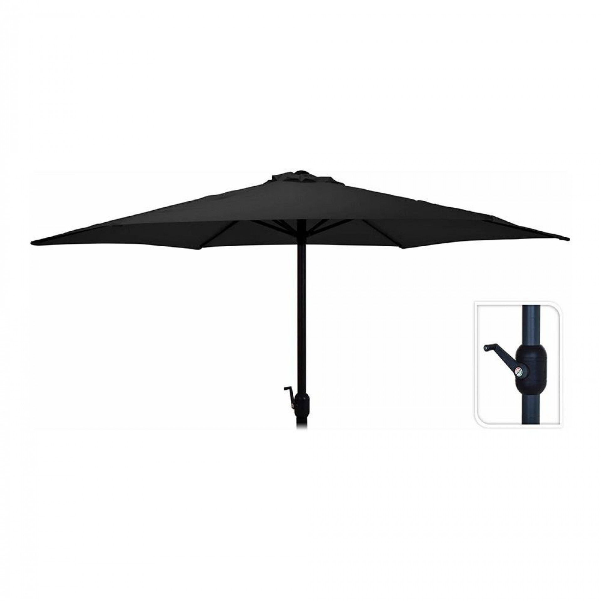 Chapéu-de-sol ø300cm altura máxima 248cm cor: cinza antracita refª 81905 AMBIANCE