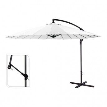 Chapu-de-sol excntrico altura mxima 3m 300cm cor: branco ref 81911 AMBIANCE