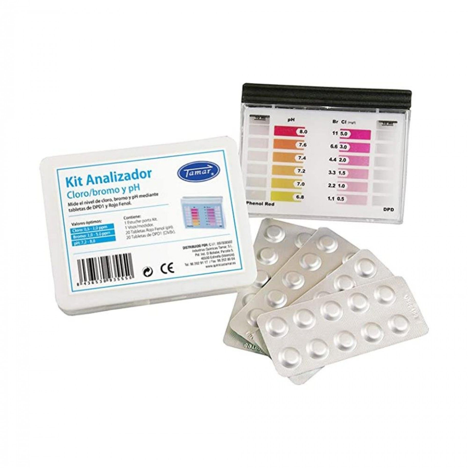 Kit tester dpd1 cloro, bromo e ph 1175600000 refª 81724 TAMAR
