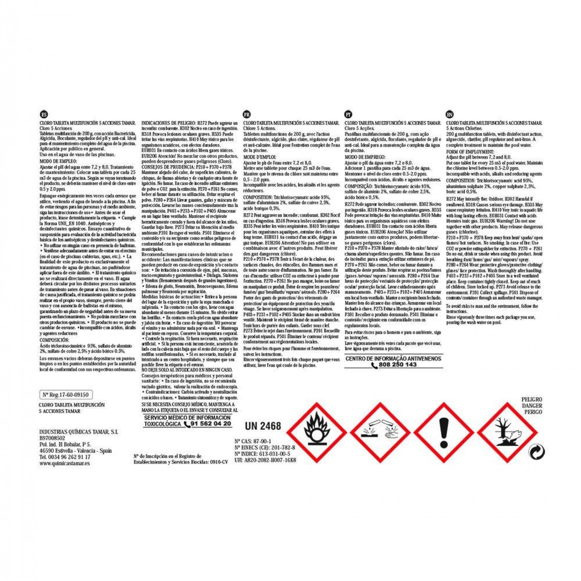 Cloro de choque 5kg fusão refª 81701 EDM