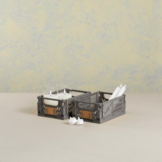 Caixa de armazenamento dobr�vel 25x16,5x10cm kit 2 pe�as ref� 81231 DAY