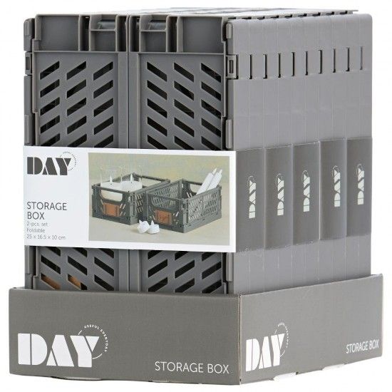 Caixa de armazenamento dobr�vel 25x16,5x10cm kit 2 pe�as ref� 81231 DAY