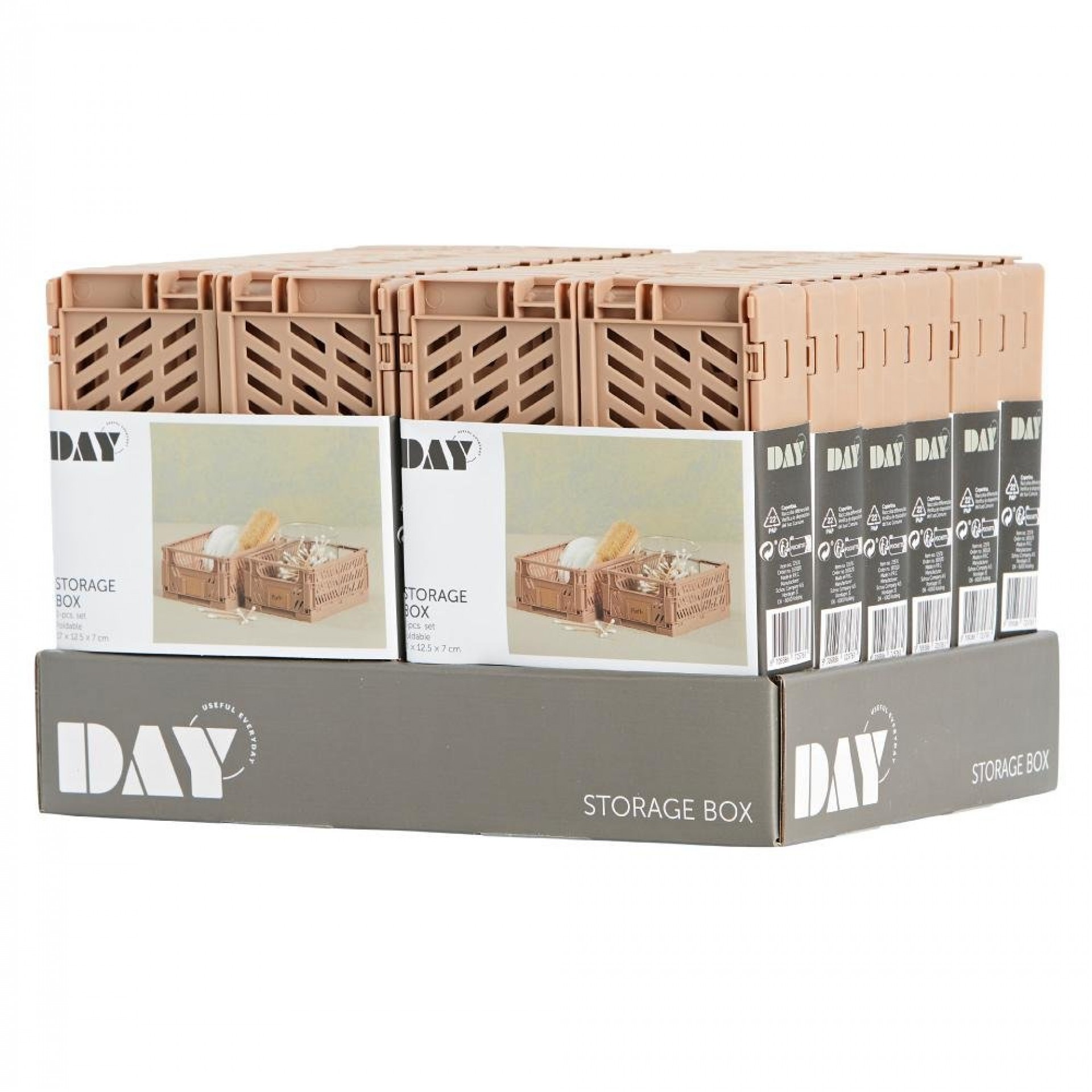 Caixa de armazenamento dobrável 17x12,5x7cm kit 2 peças refª 81229 DAY