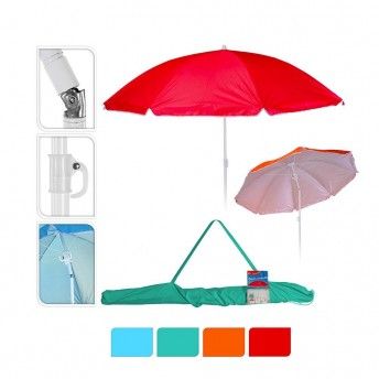 Chapu-de-sol de praia 160cm com capa cores sortidos ref 81191 PROBEACH