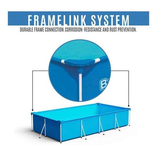 Piscina pool frame 400x211x81cm pvc 56405cb refª 81162 BESTWAY Piscina pool frame 400x211x81cm pvc 56405cb refª 81162 BESTWAY