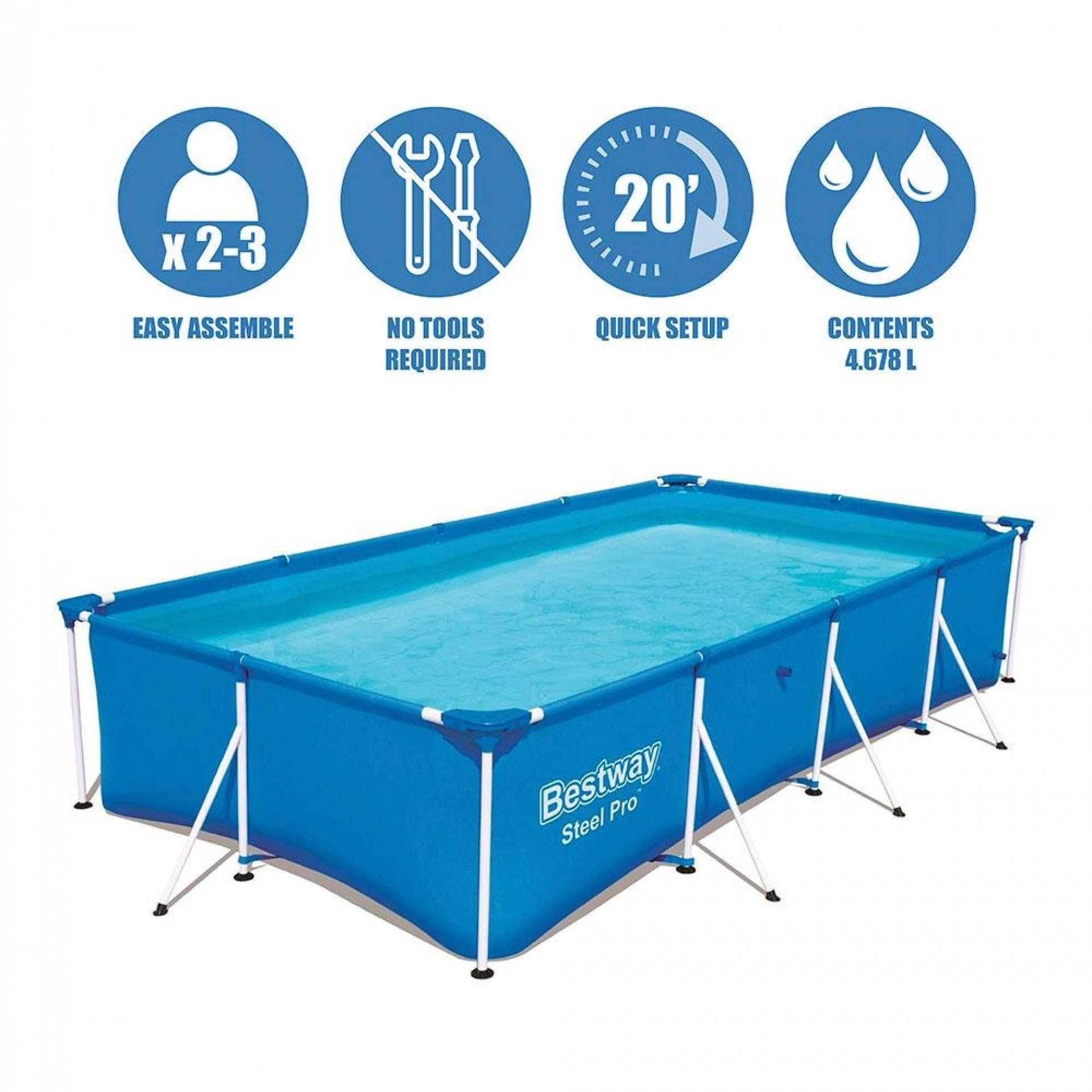 Piscina pool frame 400x211x81cm pvc 56405cb refª 81162 BESTWAY