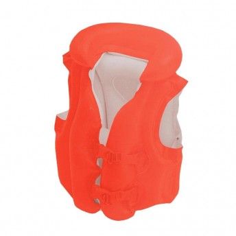 Flutuador inflvel. cor laranja do estilo do salva-vidas deluxe. 50x47cm ref 81114 INTEX