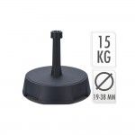 Base chapéu-de-sol 15kg cor antracita diâmetro 19-38mm refª 81070 NULL Base chapéu-de-sol 15kg cor antracita diâmetro 19-38mm refª 81070 NULL