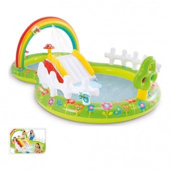 Piscina insuflvel infantil com escorrega 290x180x104cm ref 81054 INTEX
