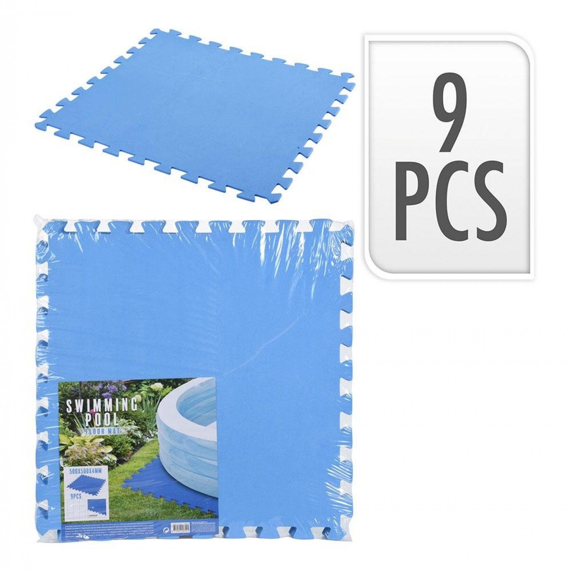 Proteção para chão de piscinas 9 peças medidas: 500x500x4mm refª 81073 NULL