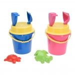Conjunto de balde de praia infantil 17cm com 5 acessórios ref. 81027 NULL Conjunto de balde de praia infantil 17cm com 5 acessórios ref. 81027 NULL