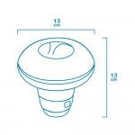 Dispensador químico flutuante pequeno (grânulos ou comprimidos) ø13x13cm refª 81010 EDM Dispensador químico flutuante pequeno (grânulos ou comprimidos) ø13x13cm refª 81010 EDM