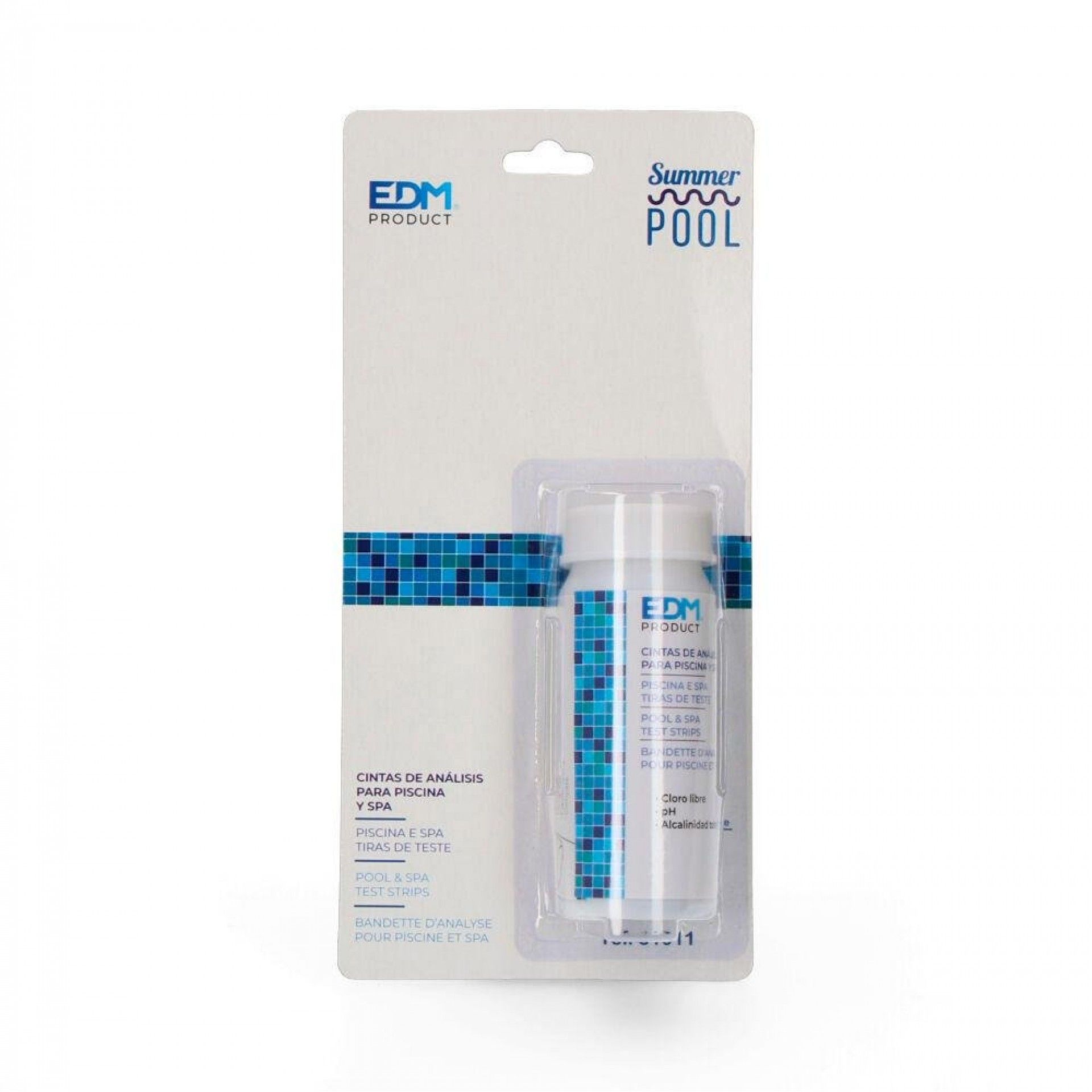 Cloro - ph - teste de alcalinidade fitas reativas 50unid.. refª 81011 EDM