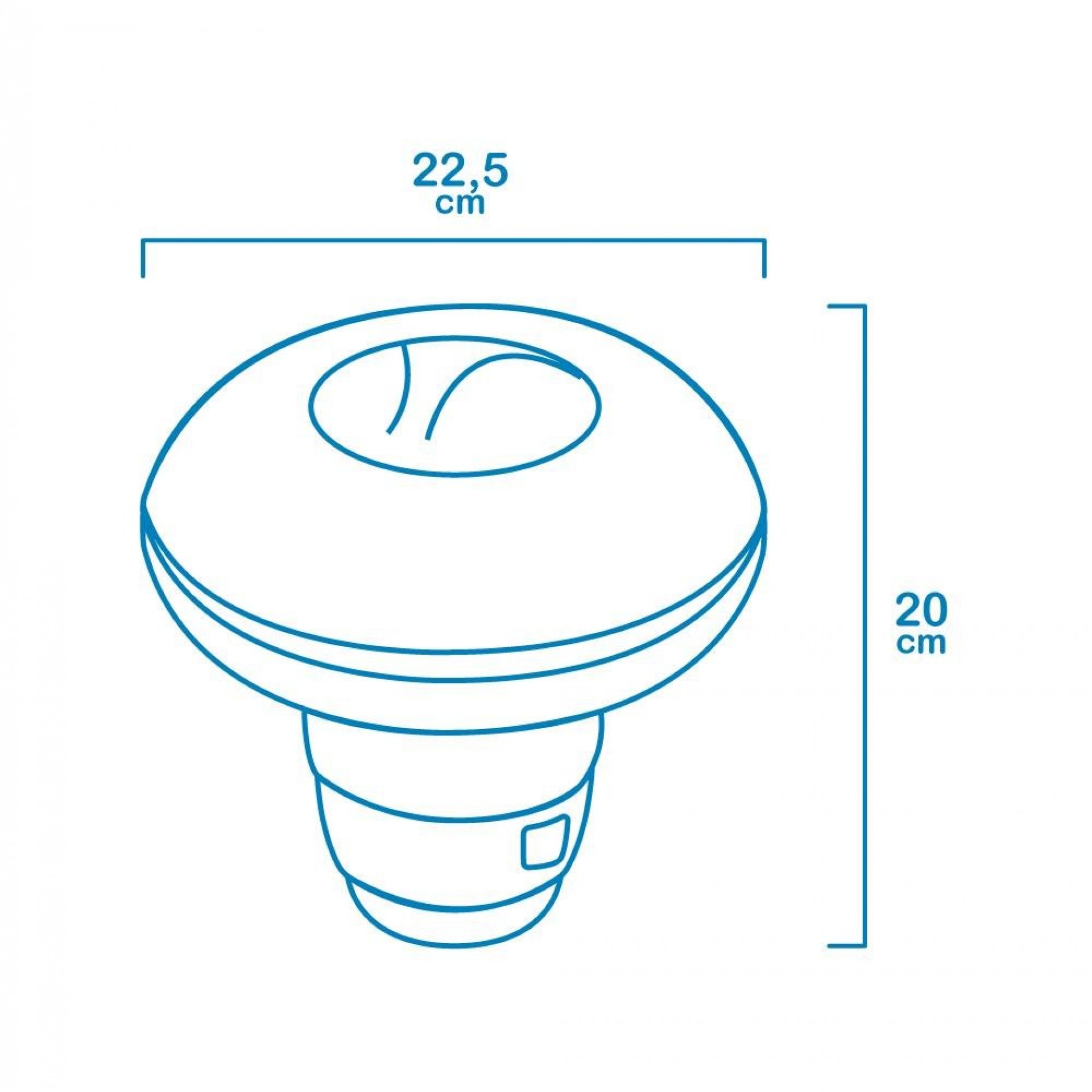 Distribuidor de químico flutuante (grânulos ou comprimidos) grande ø22,5x20cm refª 81013 EDM