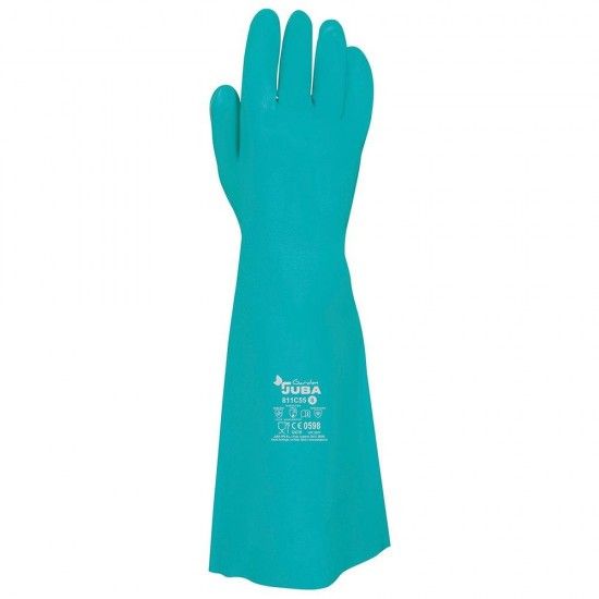 Luvas de trbalho piscinas nitrilo satinado tamanho 8 ref 80926 JUBA
