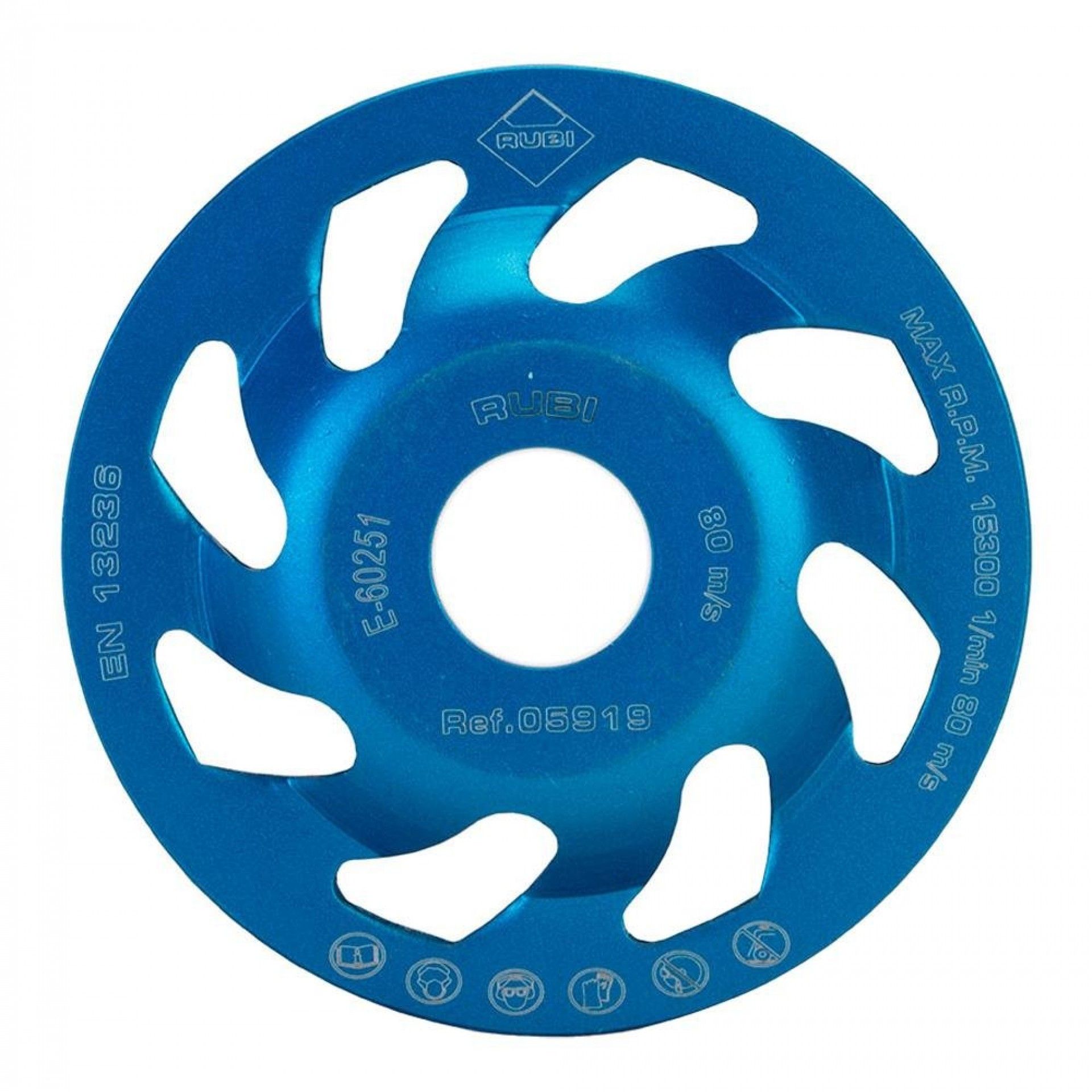 Muela desbaste fan cup para hormigón ø100mm r5919 refª 79667 RUBI