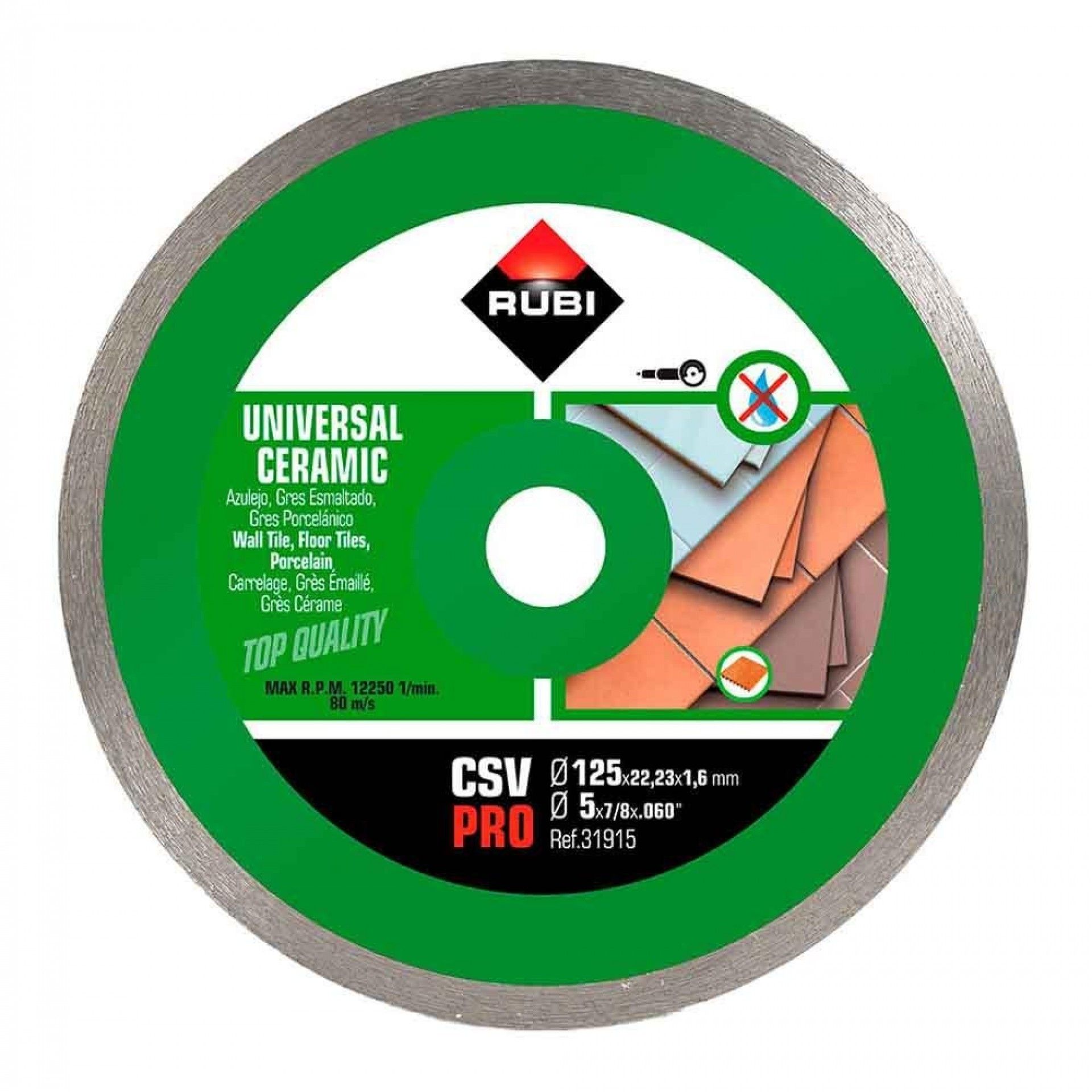 Disco de diamante csv ø125mm pro r31915 refª 79658 RUBI