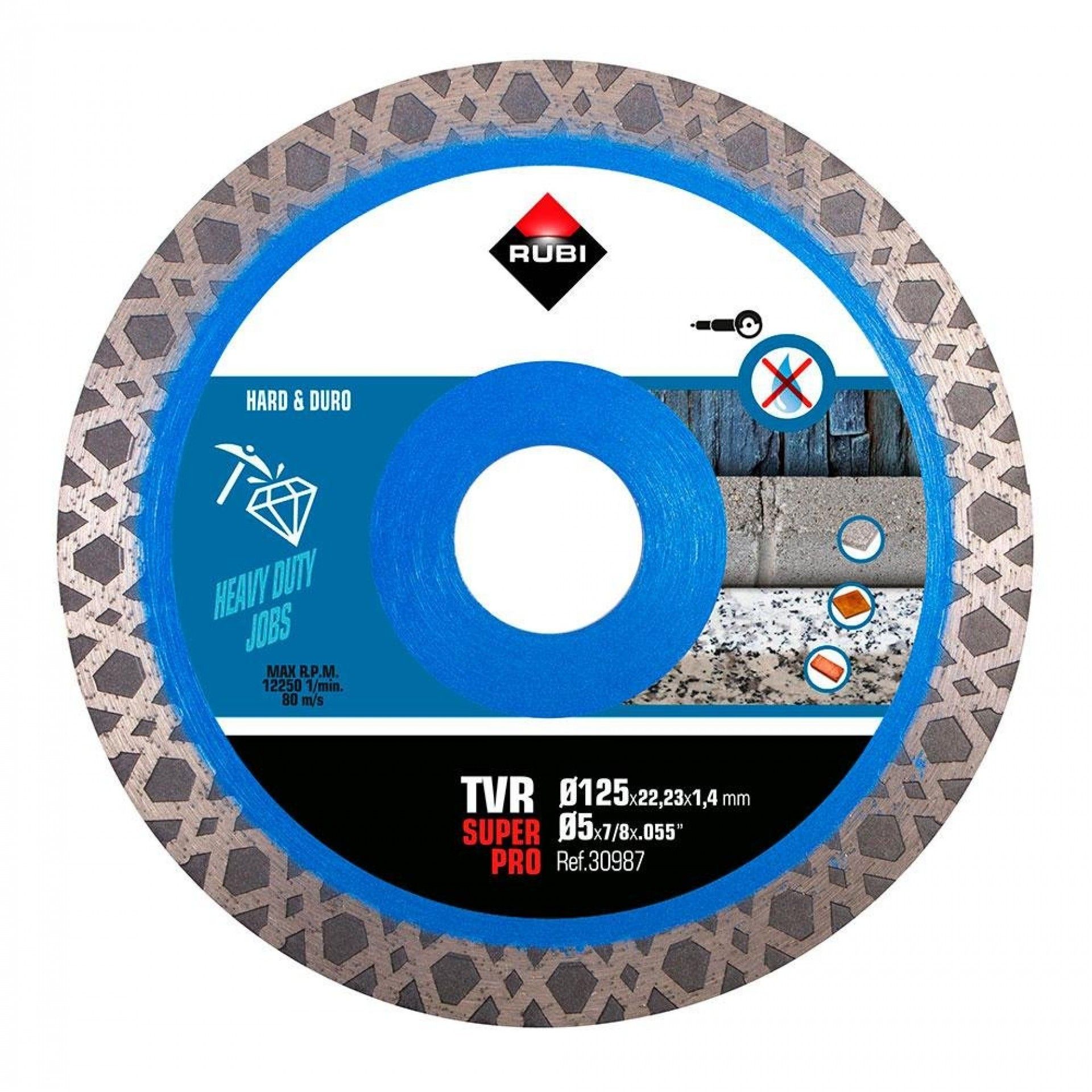 Disco de diamante tvr ø125mm superpro r30987 refª 79659 RUBI