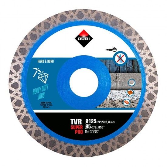 Disco de diamante tvr 125mm superpro r30987 ref 79659 RUBI