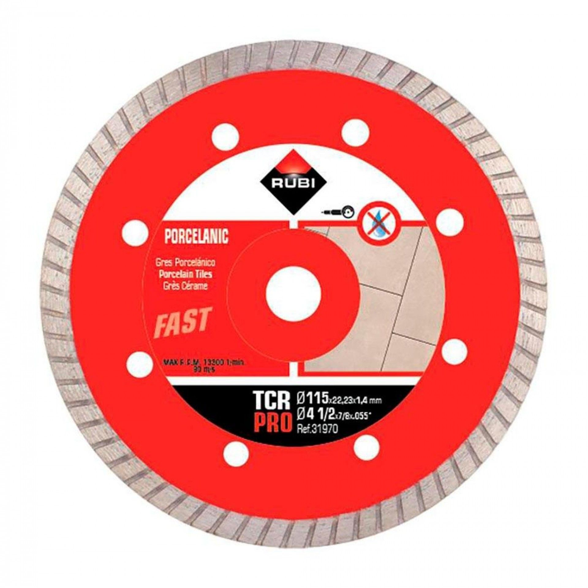 Disco diamante tcr ø115mm superpro 31970 refª 79518 RUBI