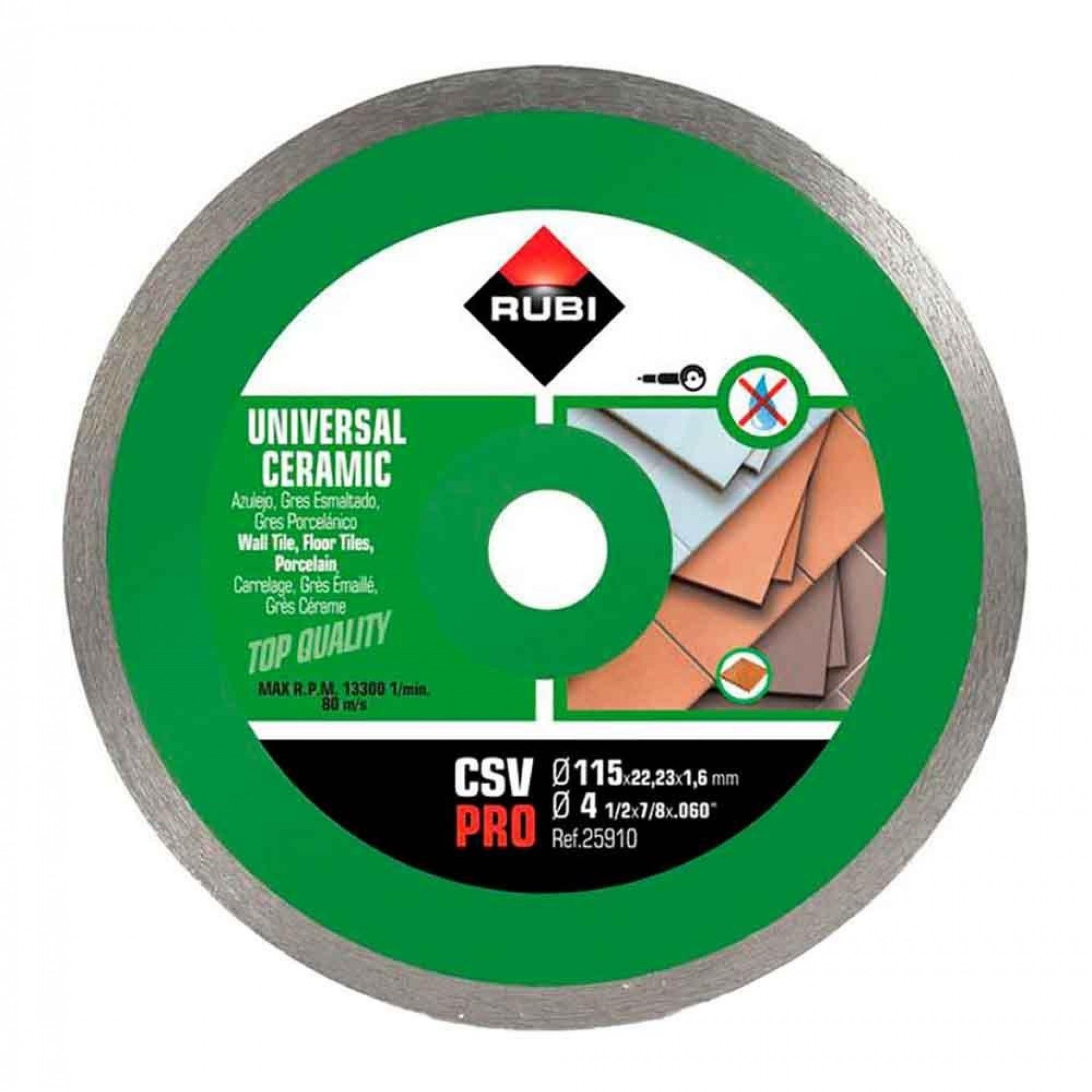 Disco diamante csv ø115mm pro 25910 refª 79514 RUBI