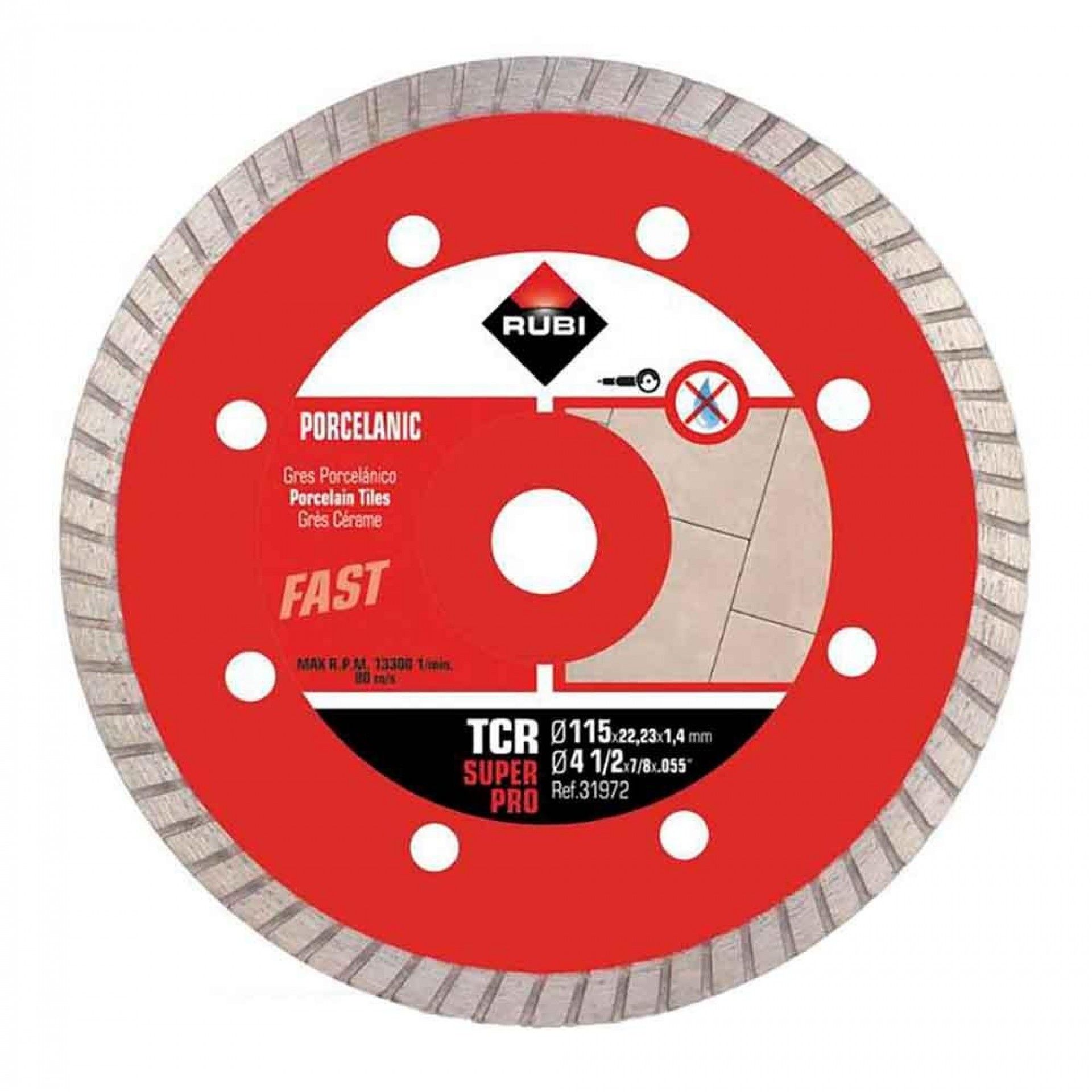Disco diamante tcr ø115mm superpro 31972 refª 79517 RUBI