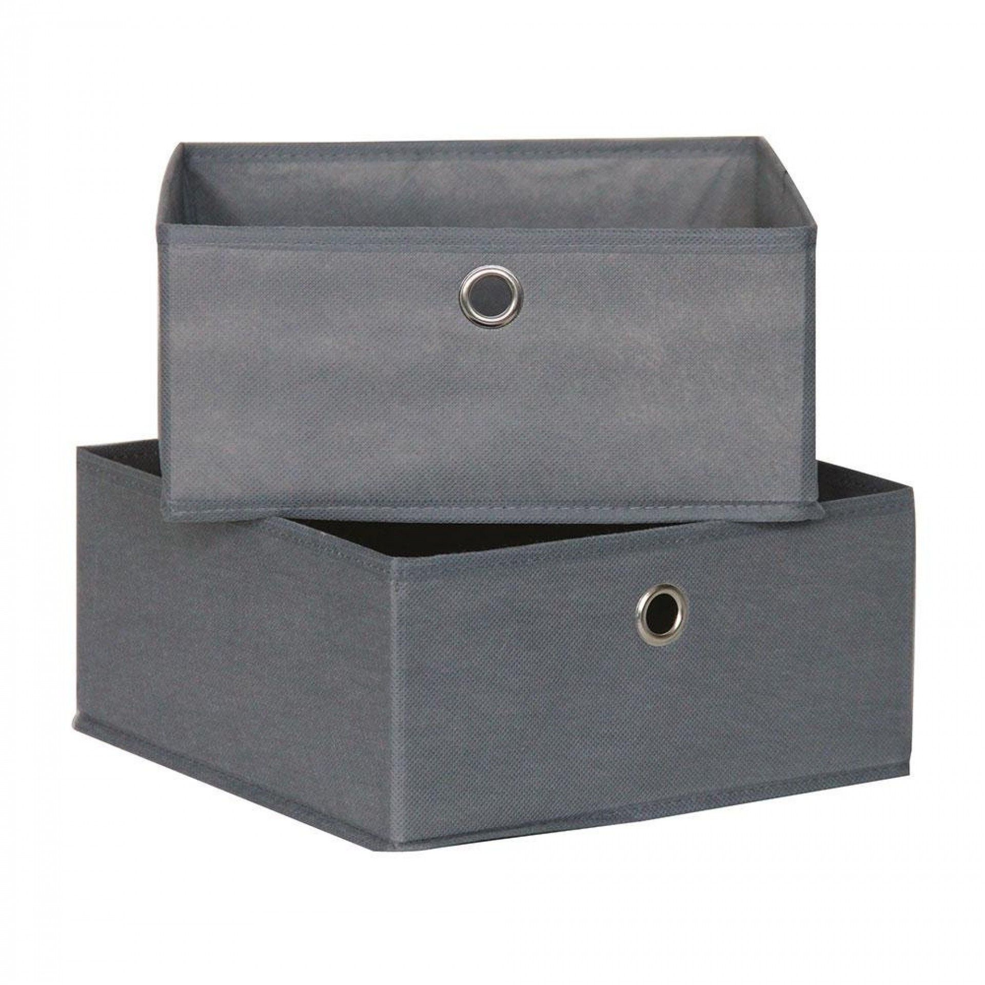 Lote de 2 caixas de organização 28x28x13cm tecido sem tecer refª 77853 MONDEX