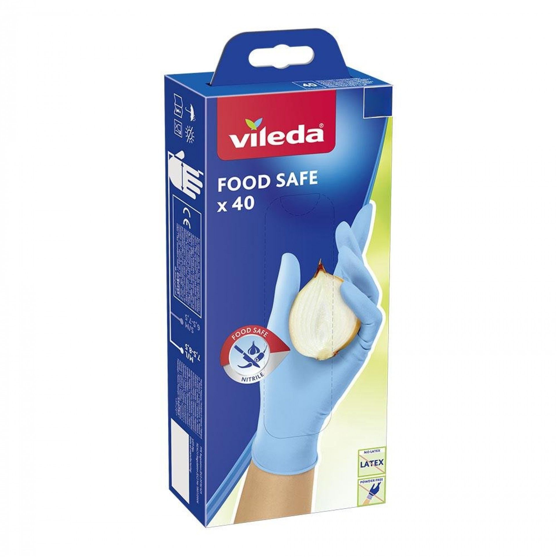 Luvas food safe 40 unid. m/l 171015 refª 77581 VILEDA