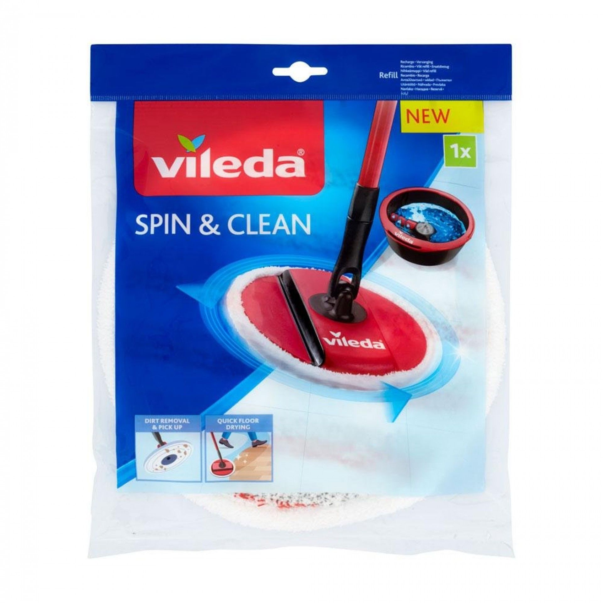 Sobresselente esfregona giratoria spin & clean 161822 refª 77579 VILEDA