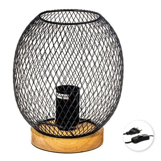 Candeeiro de mesa e27 18x21,5 cm ref 77414 CAISON