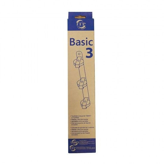 Estendal de parede basic c/3 poleias branco 37x5x5cm refª 77374 NULL Estendal de parede basic c/3 poleias branco 37x5x5cm refª 77374 NULL