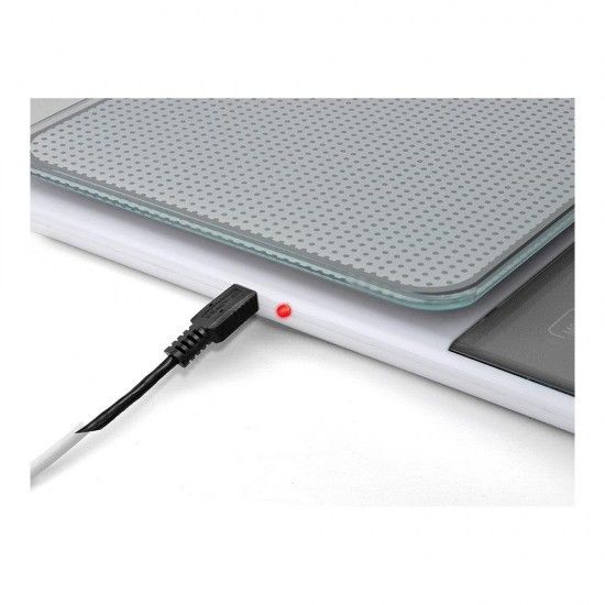 Balança de cozinha eletrónica branco 5kg com bateria recarregável ks1320 refª 77371 LAICA Balança de cozinha eletrónica branco 5kg com bateria recarregável ks1320 refª 77371 LAICA