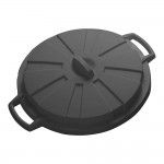 Tampa para balde de lixo comunit�rio. 80 litros. cor preta. ref� 77311 MONDEX