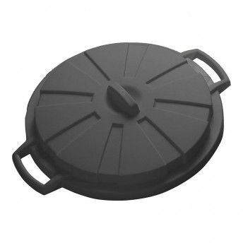 Tampa para balde de lixo comunitrio. 80 litros. cor preta. ref 77311 MONDEX