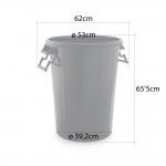 Baldo do lixo cor preta de 100 litros sem tampa refª 77287 SP BERNER Baldo do lixo cor preta de 100 litros sem tampa refª 77287 SP BERNER