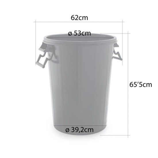 Baldo do lixo cor preta de 100 litros sem tampa refª 77287 SP BERNER Baldo do lixo cor preta de 100 litros sem tampa refª 77287 SP BERNER