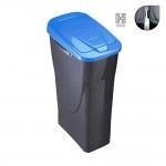 Balde de 25 litros ecobin com tampa de cor azul 24,5x36,5x51cm ref� 77229 MONDEX