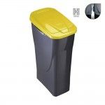 Balde de 25 litros ecobin com tampa de cor amarelo 21,5x36x51cm refª 77227 MONDEX Balde de 25 litros ecobin com tampa de cor amarelo 21,5x36x51cm refª 77227 MONDEX