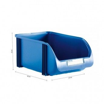 Gaveta empilhvel de 27cm cor titanium azul ref 77153 PLASTIKEN