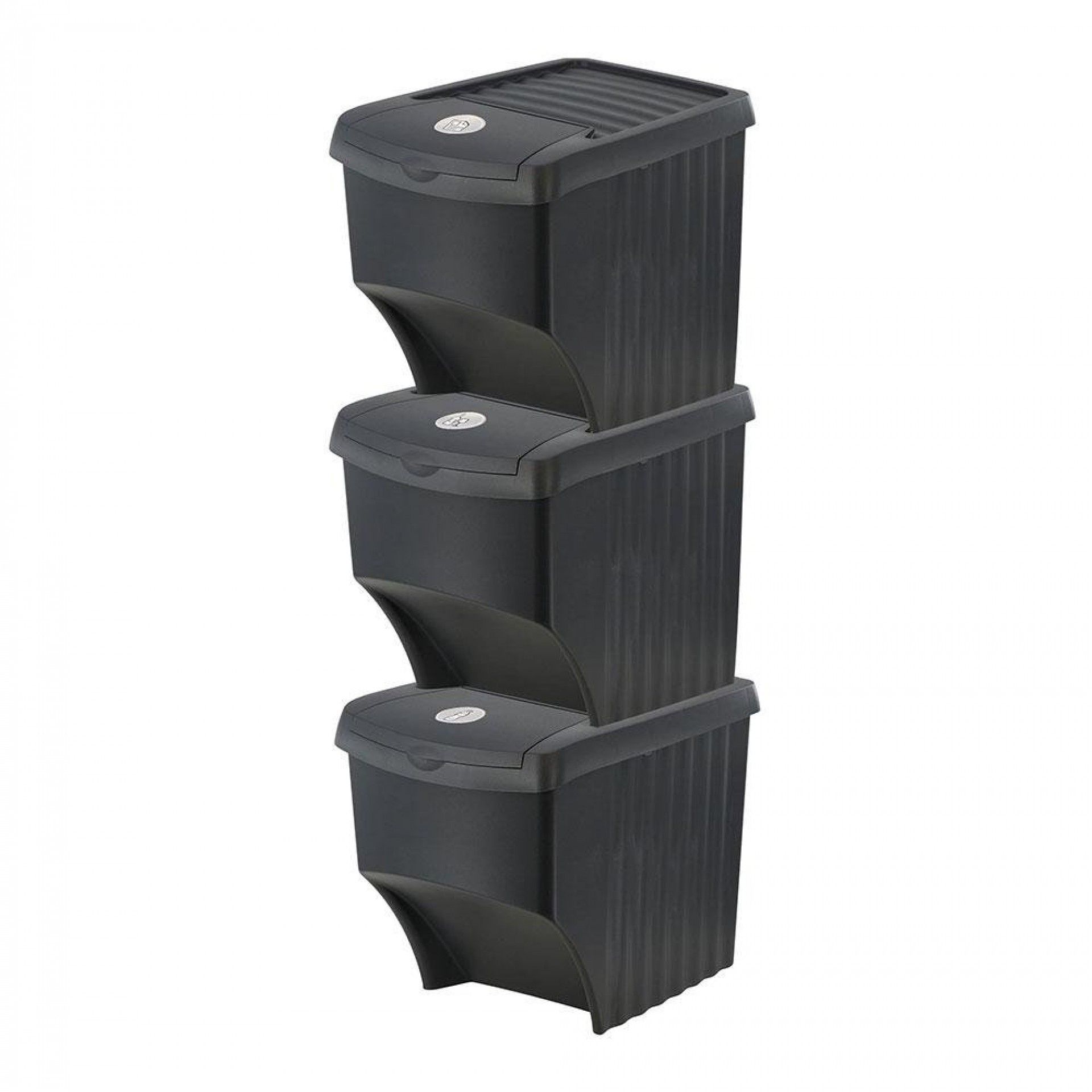 Sistema de caixotes recicláveis empilháveis 3x22l 392x293x456mm refª 77164 SORTIBOX
