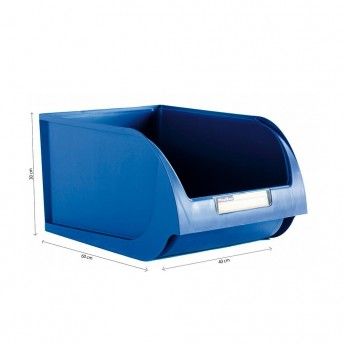 Gaveta empilhvel de 40cm cor titanium azul ref 77155 PLASTIKEN