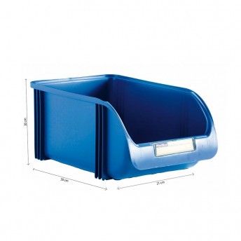 Gaveta empilhvel de 30cm cor titanium azul ref 77154 PLASTIKEN