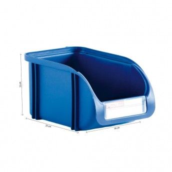 Gaveta empilhvel de 16cm cor titanium azul ref 77151 PLASTIKEN