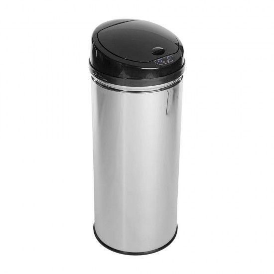 Balde com sensor de abertura automtica modelo alfa cor prata/preta 42 litros ref 77006 FIVE SIMPLY