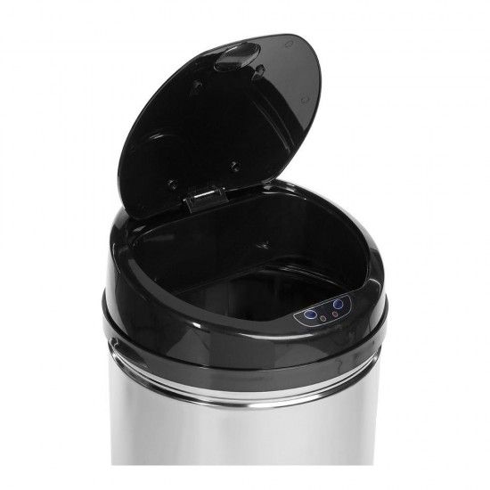 Balde com sensor de abertura autom�tica modelo alfa cor prata/preta 42 litros ref� 77006 FIVE SIMPLY