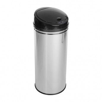 Balde com sensor de abertura automática modelo alfa cor prata/preta 42 litros refª 77006 FIVE SIMPLY Balde com sensor de abertura automática modelo alfa cor prata/preta 42 litros refª 77006 FIVE SIMPLY
