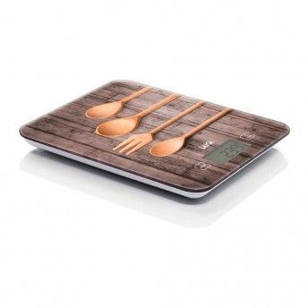 Balana eletrnica de cozinha ks5010 colheres modelo de madeira 10kg ks5010 ref 76599 LAICA