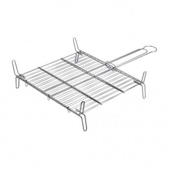 Grelha dupla com pes 40x40cm edm - 2 lados ref 76171 GOURMET KITCHEN