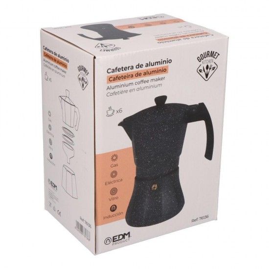 Cafeteira de alumínio de 6 chávenas para indução. refª 76136 GOURMET KITCHEN Cafeteira de alumínio de 6 chávenas para indução. refª 76136 GOURMET KITCHEN
